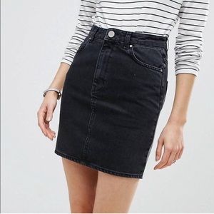 ASOS black denim skirt